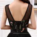 Womens Dresses Sleeveless Formal Dresses Print Black Lace Prom Dresses